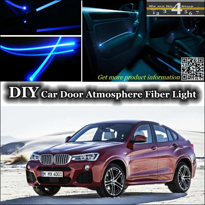 Для BMW X4 F26 внутренний окружающий свет тюнинг атмосферное волоконно оптическое