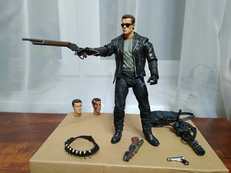 NECA Терминатор 2 Судный день T-800 Арнольд Шварценеггер ПВХ фигурка модель игрушки Рождественский подарок