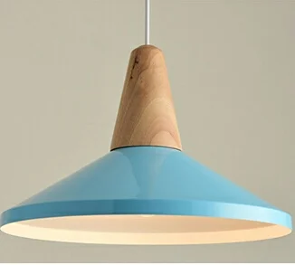 Скандинавский светодиодный подвесной светильник s лампа E27 современный подвесной светильник алюминиевый деревянный подвесной светильник абажур светильник для столовой - Цвет корпуса: B-BLUE