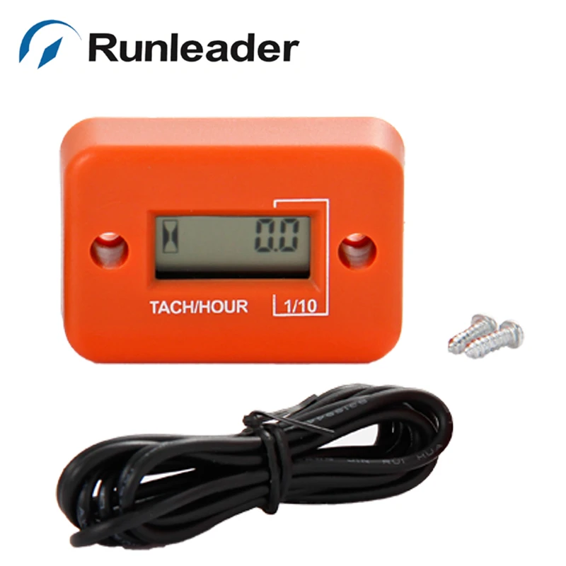 Waterproof LCD Tachometer Hour Meter For Gas Engine motorbike