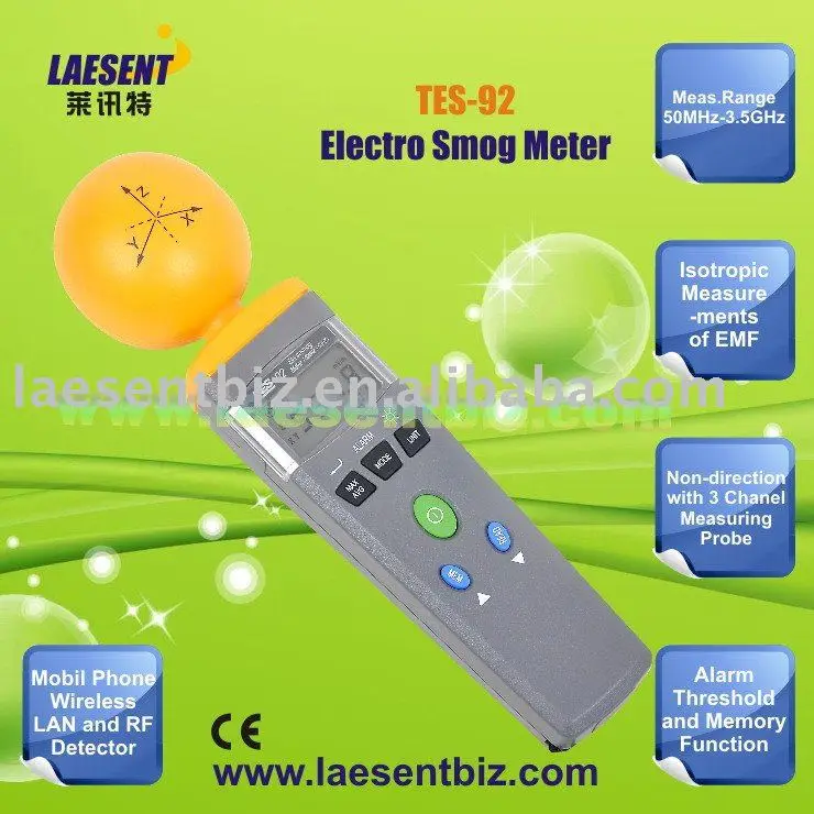 TES-92 EMF метр трехосный регистратор данных детектор электромагнитного излучения TES92 сделано в Тайване