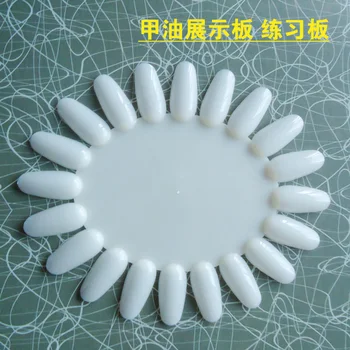 

ASND014, Natural/ Clear 20 tips False Nail Tips Nail Art Display Practice OVal Wheel Board Nail Tools Plastic board
