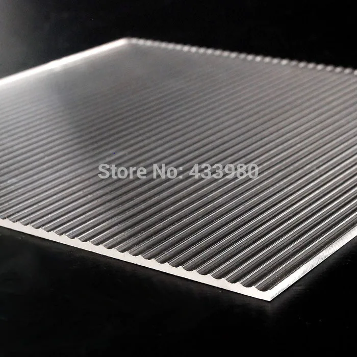 300mm x 300mm x 2.0mm Acrylic (PMMA) Textured Sheets, Linear 2pcs/lot