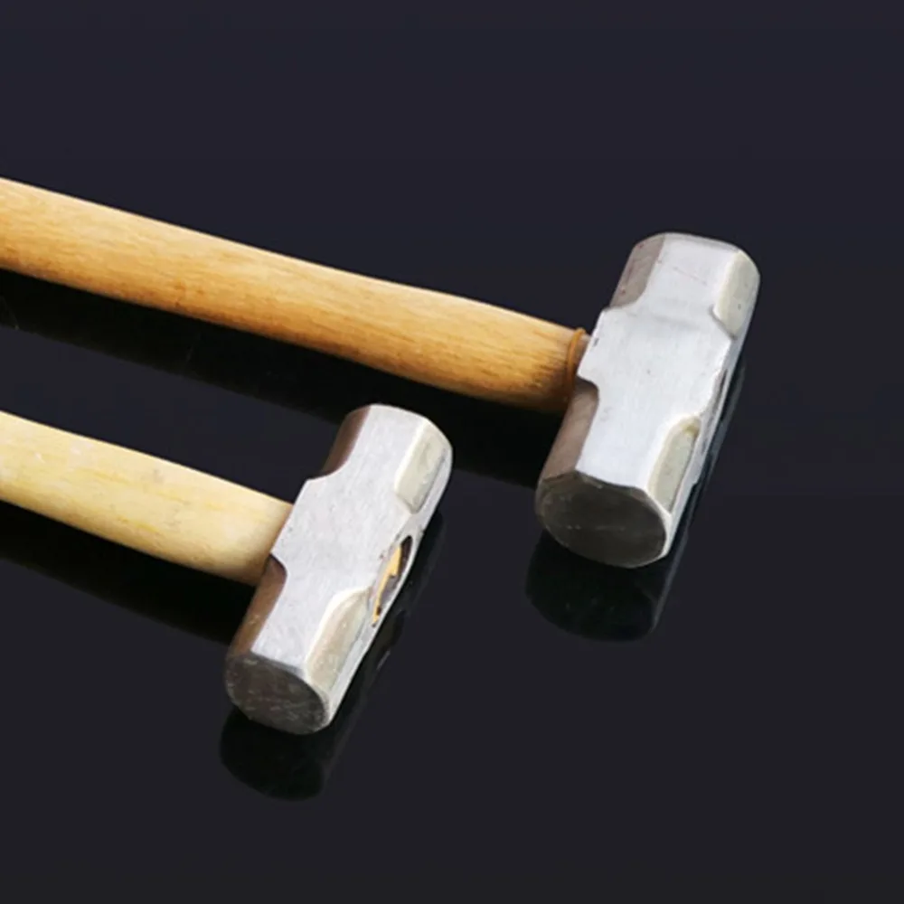 

Wooden handle fine red head forged shockproof anti-off square head octagonal hammer
