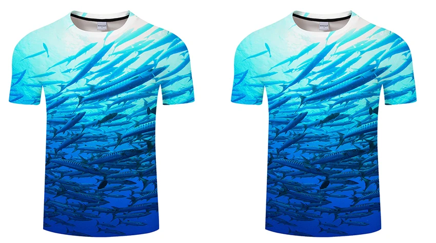 Новинка, Мужская футболка для отдыха с 3d принтом, мужская и женская футболка с забавным рисунком рыбы, хип-хоп Футболка с принтом