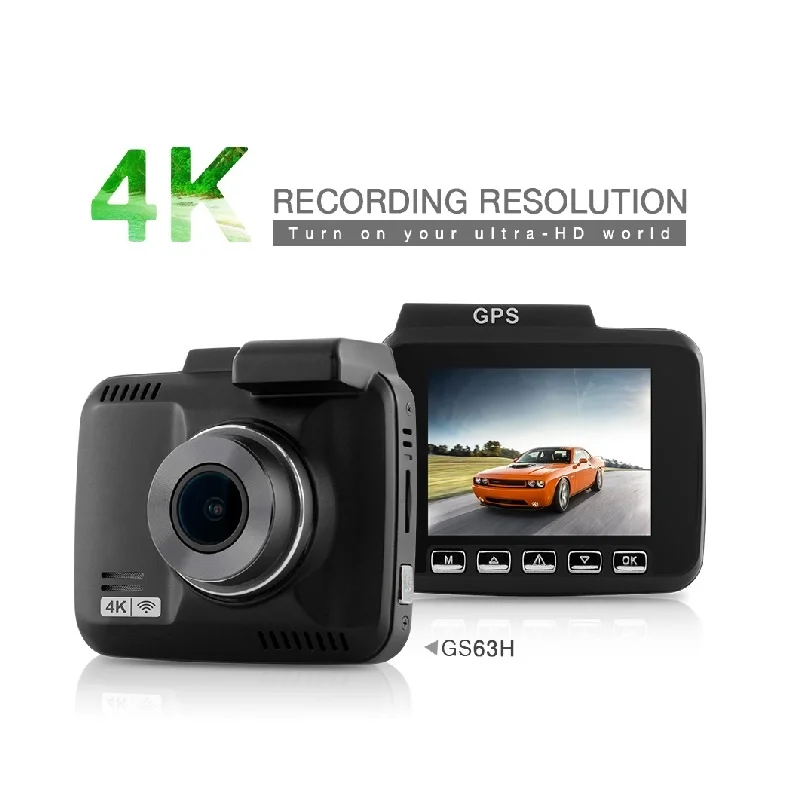Автомобильная камера GS63H 4K 2880x2160P с WiFi GPS G сенсором циклической записью