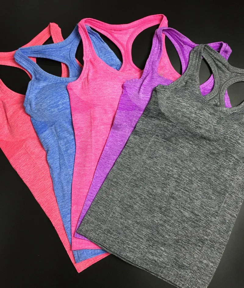 Hot Women Tank Tops Quick Dry Yoga Shirts Workout Gym Fitness Sport Sleeveless Vest for Running Training Outdoor