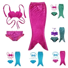 2018 Newest Lovely Princess Children Baby Girls Mermaid Tail Bath Split Swimsuit Costume Swimsuit Bikini Set Dress for 3-10Y