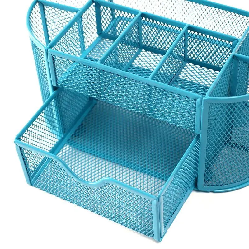 Kaufen Neue Metall Desktop Storage Box Veranstalter Schublade Stift Karte Büro Schreibwaren Halter Home Haus bad Schreibtisch Zakka Veranstalter 63791