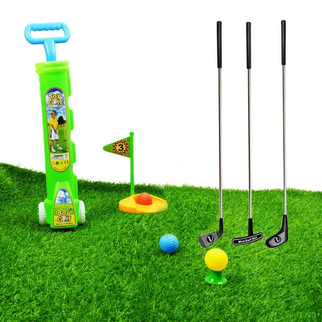 Plastic Clubs Golf Play Set Toy Indoor Outdoor Sport Game for Kids