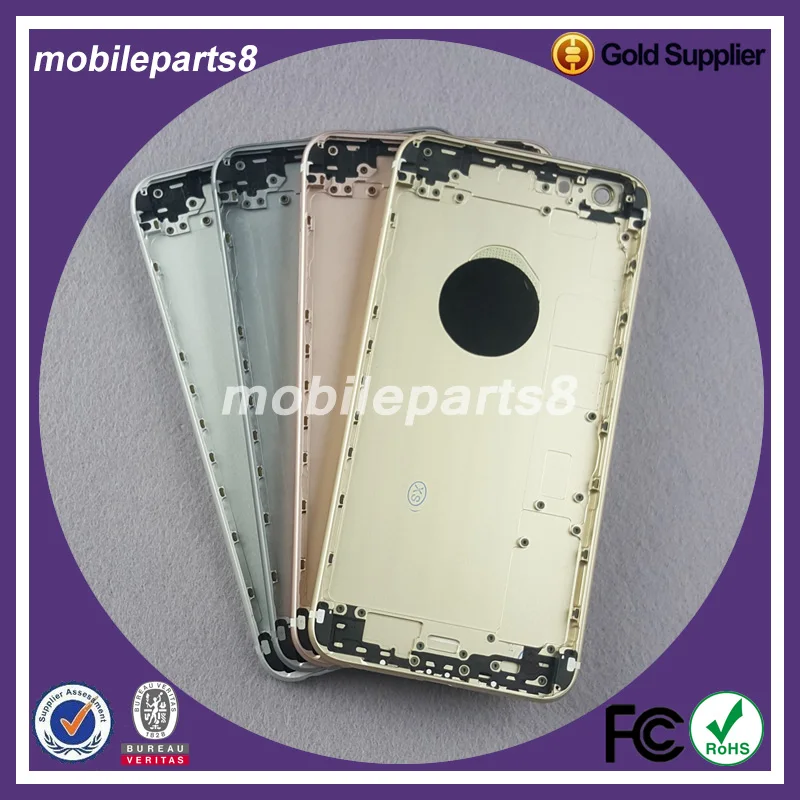 

Free shipping mid-frame Back Cover Door Rear Panel Plate full Housing Replacement For iPhone 6S Black/White/gold/rose gold