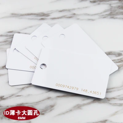 125 кГц RFID карты TK4100 идентификационная смарт-карта приближения 0,8 мм карты с отверстием для карты для контроля доступа с высокое качество, 100 шт