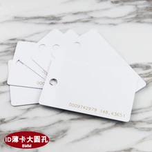 125 кГц RFID карты TK4100 идентификационная смарт-карта приближения 0,8 мм карты с отверстием для карты для контроля доступа с высокое качество, 100 шт