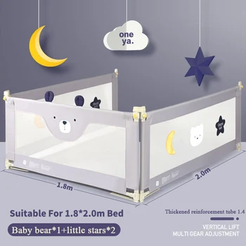 

3 pcs Baby Bed Fence Kids playpen Safety Gate Products child Care Barrier for beds Crib Rails Security Fencing Children Guardrai