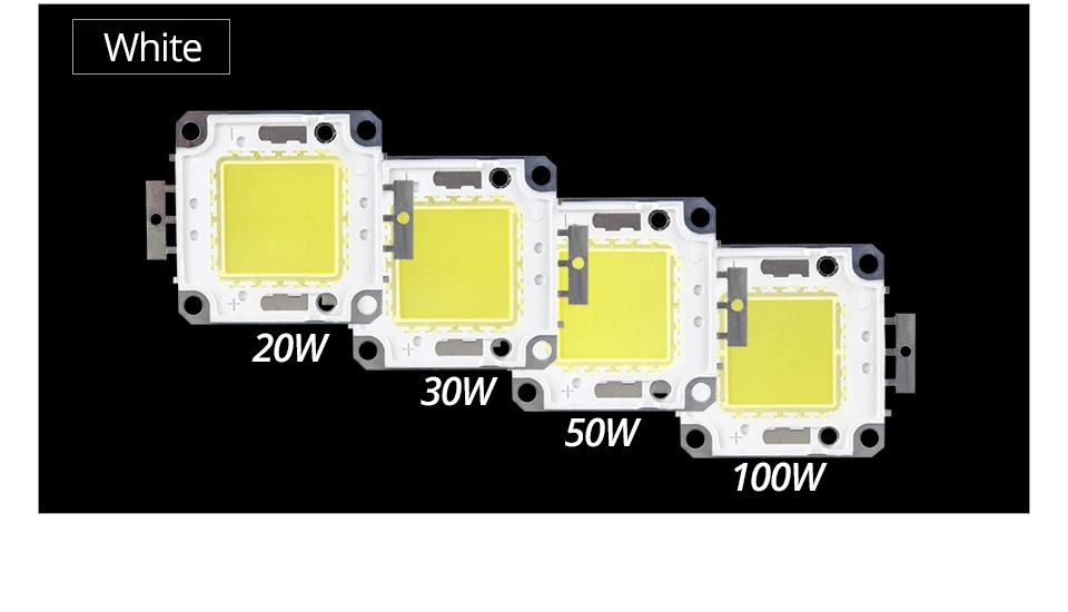 Светодиодный чип 100 Вт 50 Вт 30 Вт 20 Вт 10 Вт 30-32 В COB светодиодный 12 В для DIY светодиодный прожектор высокой мощности светодиодный чип с бусинами белый теплый белый