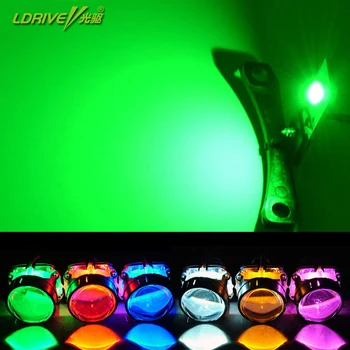 

New 2PCS/lot LED Multi-color High Bright 360 Degree SMD Demon LED Halo Rings Kit Devil Eye For All Car Projector Headlight