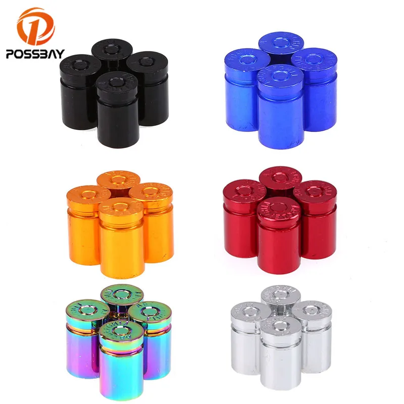 

POSSBAY Universal Auto Wheel Air Valve Caps Car Motorcycle Airtight Tyre Tire Valve Cap Cover Accessories Parts for Ford VW BMW