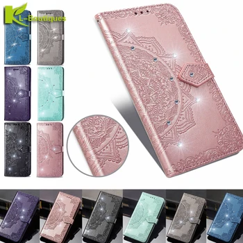 

Mi 9 Case on sFor Fundas Xiomi Xiaomi Mi 9 SE Mi9 Mi 9SE Cover Case 3D Mandala Rhinestone Coque Flip Leather Phone Cases Etui