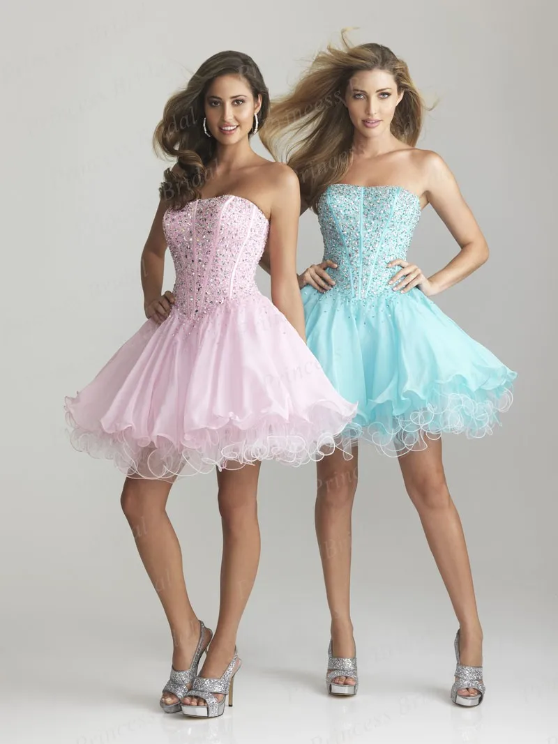 puffy short ball gown