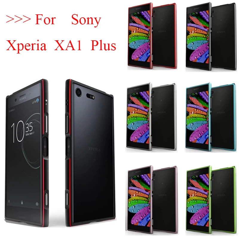 

For Sony Xperia XA1 Plus Bumper Case Luxury Shiny Glossy Aluminum Metal Frame Case For Sony Xperia XA1 Plus Hign-end Case 5.5''