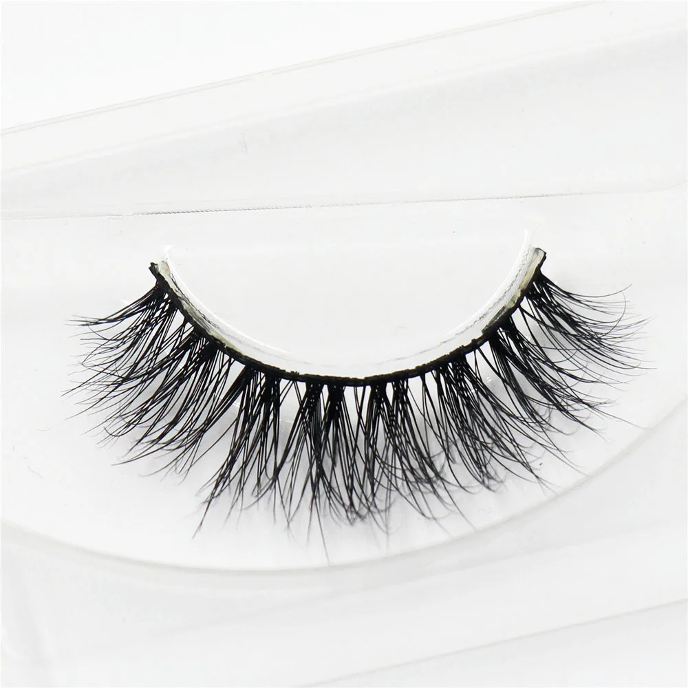 

1 Pair 100% Real Mink 3D cross False Eye Lashes Extension Makeup Super Natural Long Fashion Pro soft False Fake Eyelashes A10