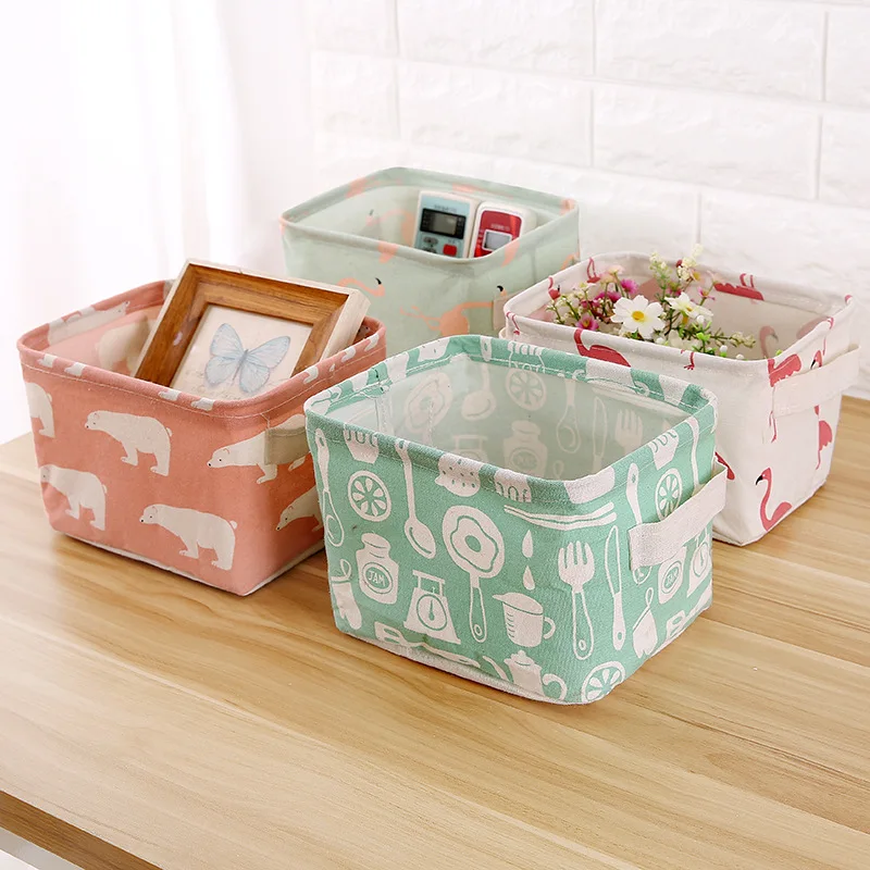 

Foldable Colors Storage Bin Closet Toy Box Container Organizer Fabric Basket Home Desktop Storage Basket Bags