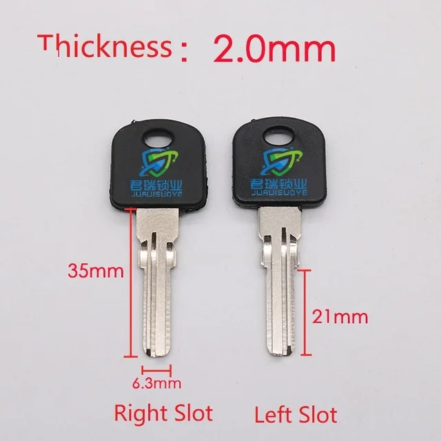 

JF019 Left and Right key embryo House Key Blade Replacement Length 35mm(10pcs) Free Shipping