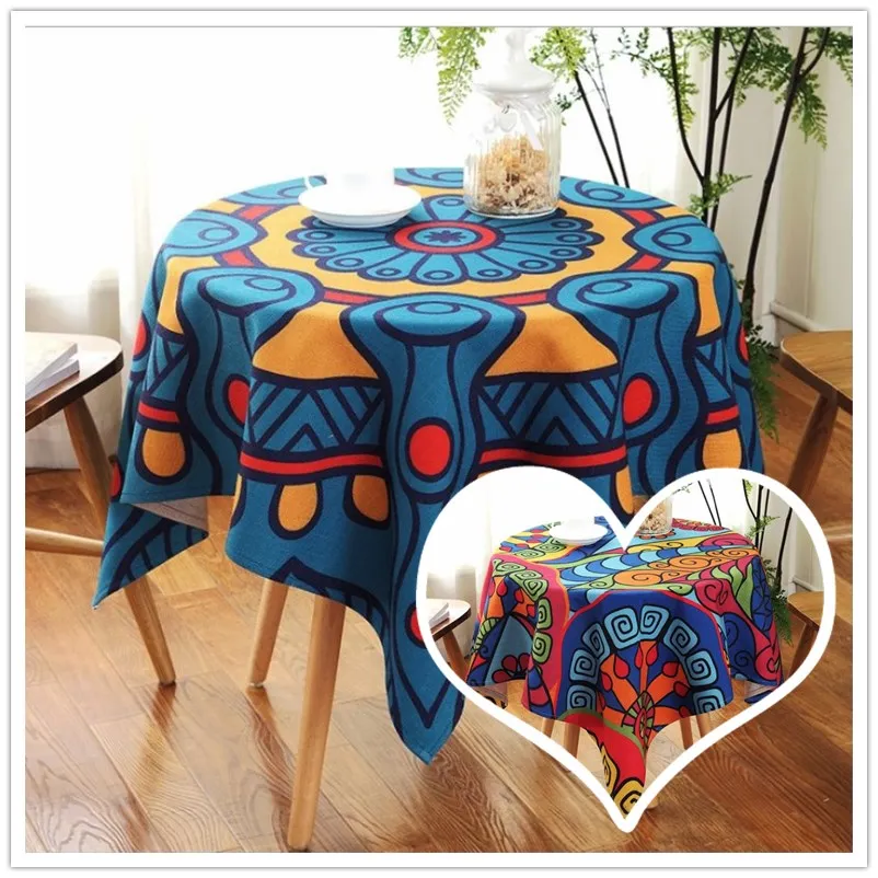 JUYANG. Ethnic style tablecloths. Creative fashion square tablecloth