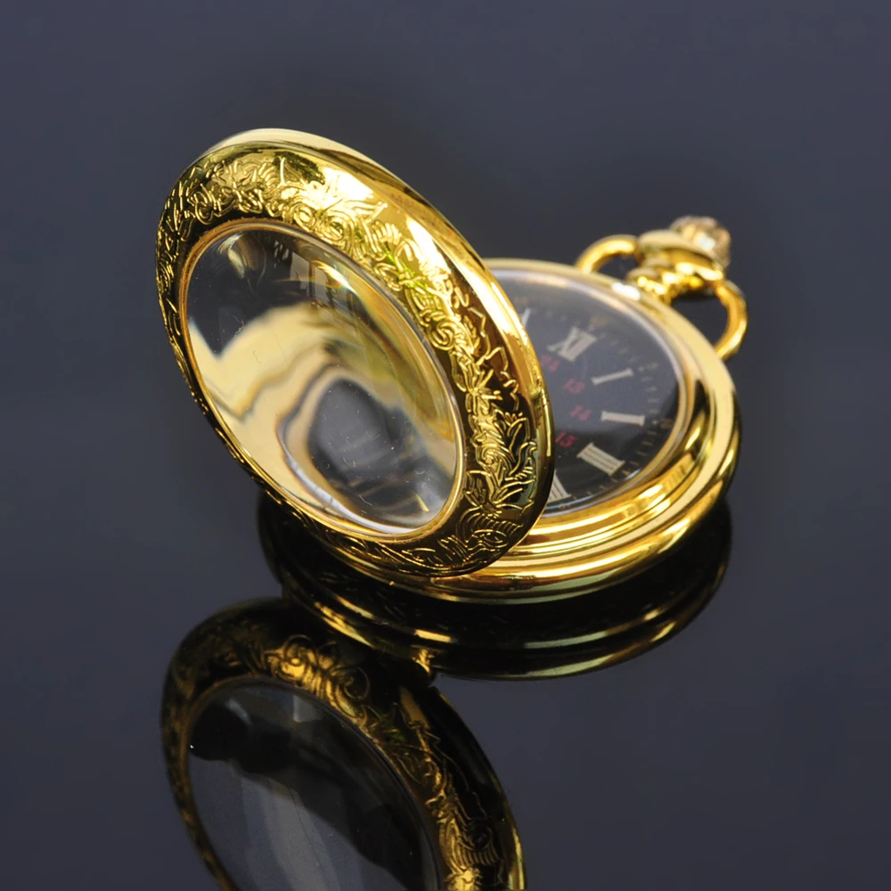 Vitage Type Modern Gold Luxury Classic Mens Analog Quartz Pocket