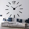 Horloge murale 3d à Quartz effet miroir rapide, décoration de la maison, horloge à la mode, diy bricolage ► Photo 2/6