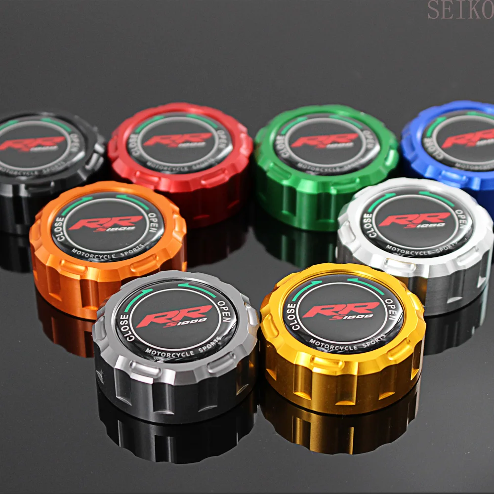 

Aluminum Motorcycle Oil pump cover Rear Brake Fluid Reservoir Cap Case for BMW S1000RR S1000 RR 2010-2016