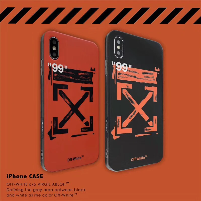 

Maosenguoji NEW model Tide brand OFF arrow WHITE Fashion soft Mobile Phone Case for iphone 6 6s 7 7plus 8 plus X XR XS MAX cover