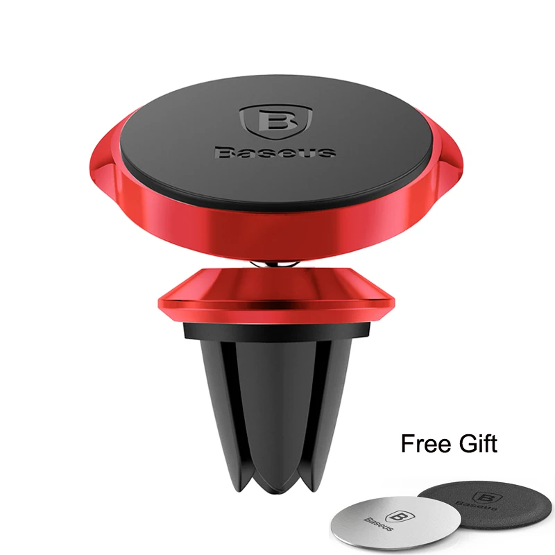 Baseus магнитный автомобильный держатель для телефона для iPhone Xs X samsung S10, держатель для телефона в автомобиле, магнитный держатель для мобильного телефона, подставка - Цвет: Air Vent Red