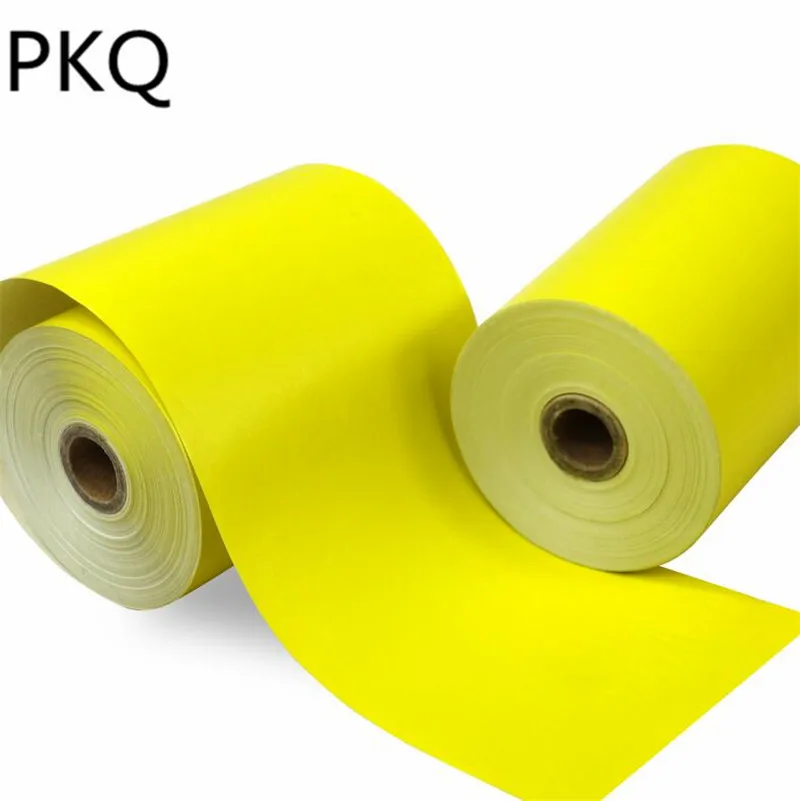 5 рулонов 80x60 мм желтый Термальный чековый рулон бумаги для мобильный платежный 26 м один рулон тепловой принтер Лот Внутренний сердечник 18 мм