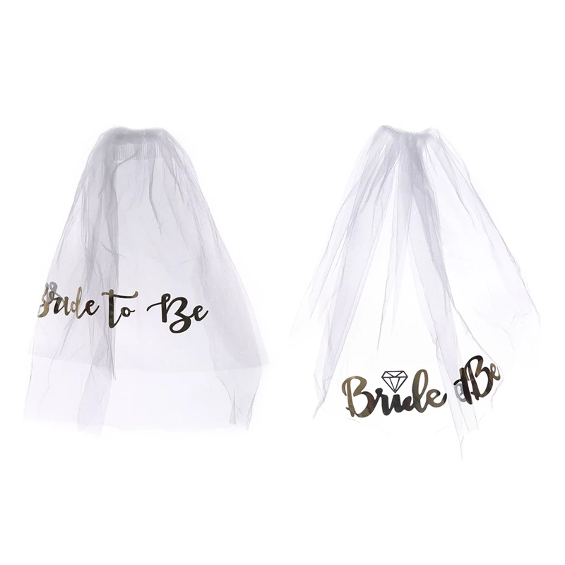 1PC!!! Bachelorette Party Supplies Veil Black Bride To Be Veil Bridal