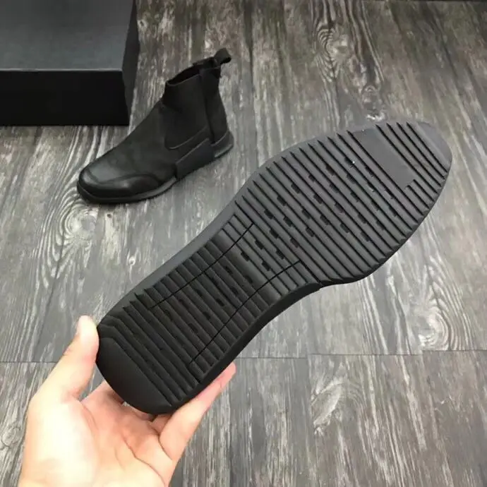 Alta Negro Genuino 2018 Zapatos Del Pie Dedo Otoño E Invierno Causales Calidad Cuero Cómodo Redondo r1Hqnr6