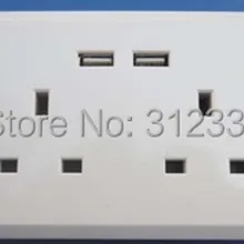 Великобритания Тип шесть отверстий 250 V 13A 2 USB DC 5 V 1000mA Белый Блок розеток британский стиль