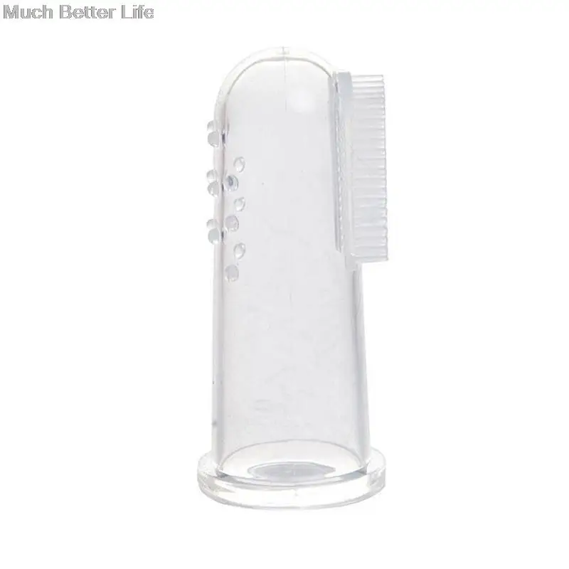 5pcs Clear Silicone Baby Infant Kids Oral Tooth Dental Care Tongue Massage Finger Gum Brush Teether Teething Toothbrush Cleaner
