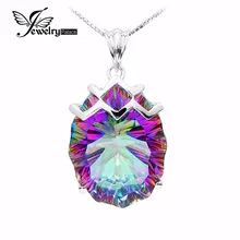 A Estrenar Gran 21ct Genuino Rainbow Fuego Mystic Topaz Gem Stone Aliexpress Venta Caliente Esterlina del Sólido 925 Colgante de Plata de La Vendimia