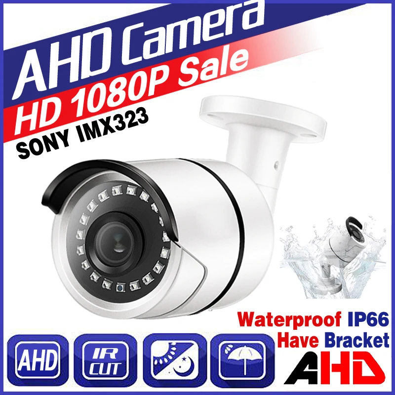 

MELAT Surveillance Camera 720P 1080P 2.0Megapixel AHD CCTV Camera 30M Night Vision CCTV Camera IR Outdoor Waterproof Security