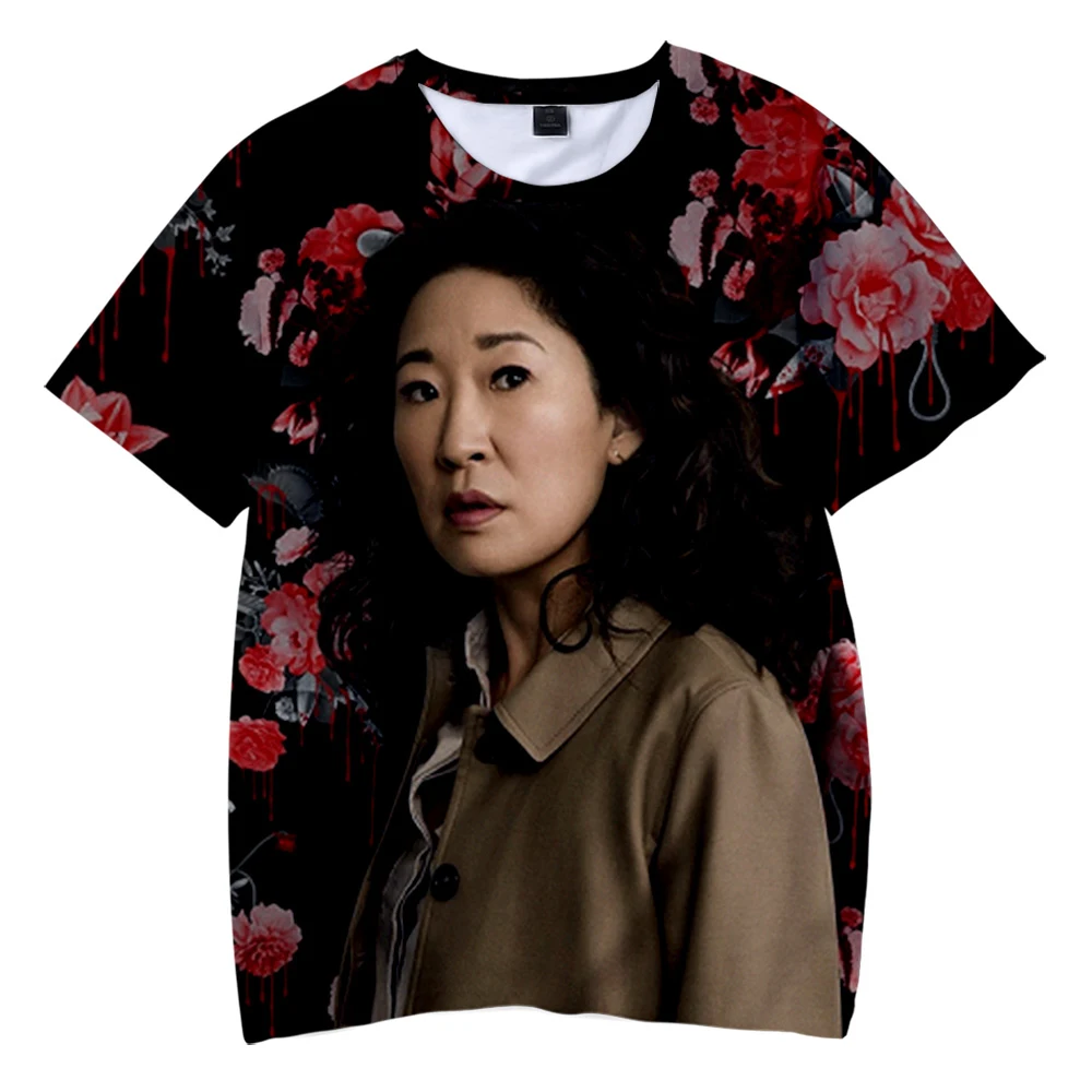 Hip Hop Killing Eve TV Kids T-shirt Soft Round collar T shirt New Kpop Casual Harajuku Girls Boys Love Fashion Children