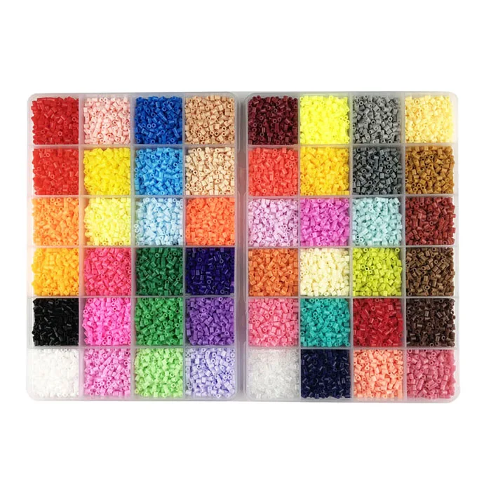 Мини 2,6 Хама бусины 24/48/72 Цвета Perler бисер инструмент и Pegboard развивающая игрушка плавкий предохранитель головоломки 3D для детей - Цвет: 48 gird