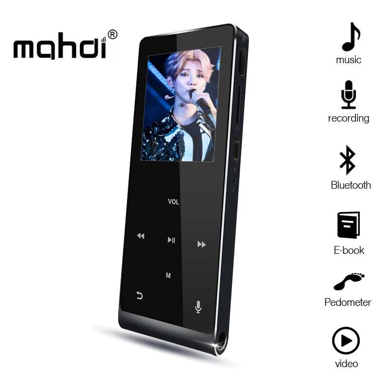 

Mahdi MP4 Player 8gb Multi-language Voice Recorder MP4 Touch Key Video Digital Mini Anti-scratch Music Player Bluetooth Module
