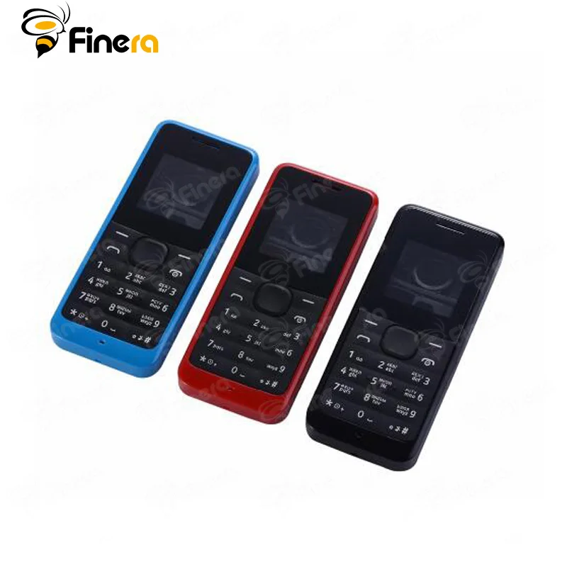 

Front Middle Frame Back cover Battery Cover For Nokia 130 (RM-1122) Full Housing Cover Case With English Keypad