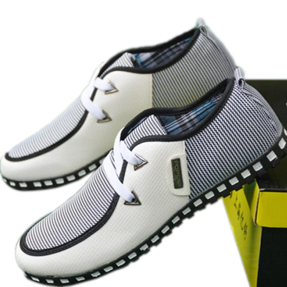 2019 Spring Autumn Mens Shoes Casual Low Heels Flat Black Shoes Fashion Classic Shoes Light Breathable White Sneakers Size 39-46