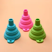 Комплект из 3 предметов Творческий силиконовая Складная воронка безопасное питание-Класс телескопическая жидкого масла соус, уксус распределяя наполнитель Кухня инструменты