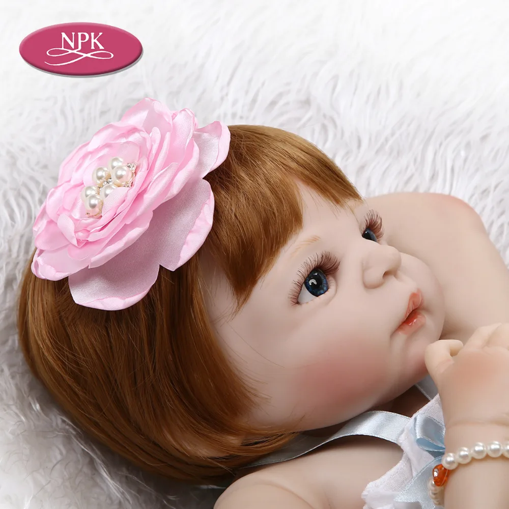 NPK 57CM Bebe Reborn Doll Full Body Silicone Reborn Baby Doll Realistic Boneca Menina Toddler Girl Toys Child Birthday Gifts  (6)