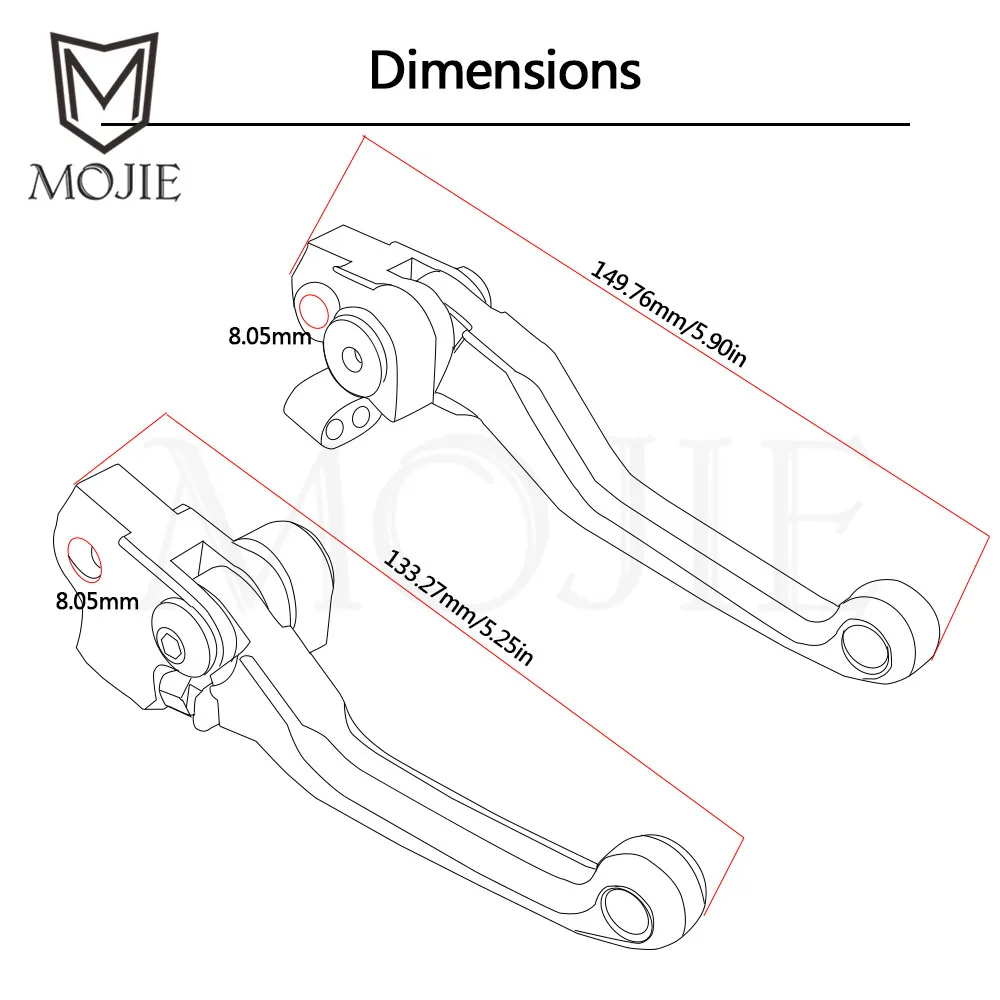 For YAMAHA TW200 TW 200 2000-2017 2001 2002 2003 2004 2005 2006 2007 2008 2009 Motocross CNC Pivot Brake Clutch Levers Dirt Bike