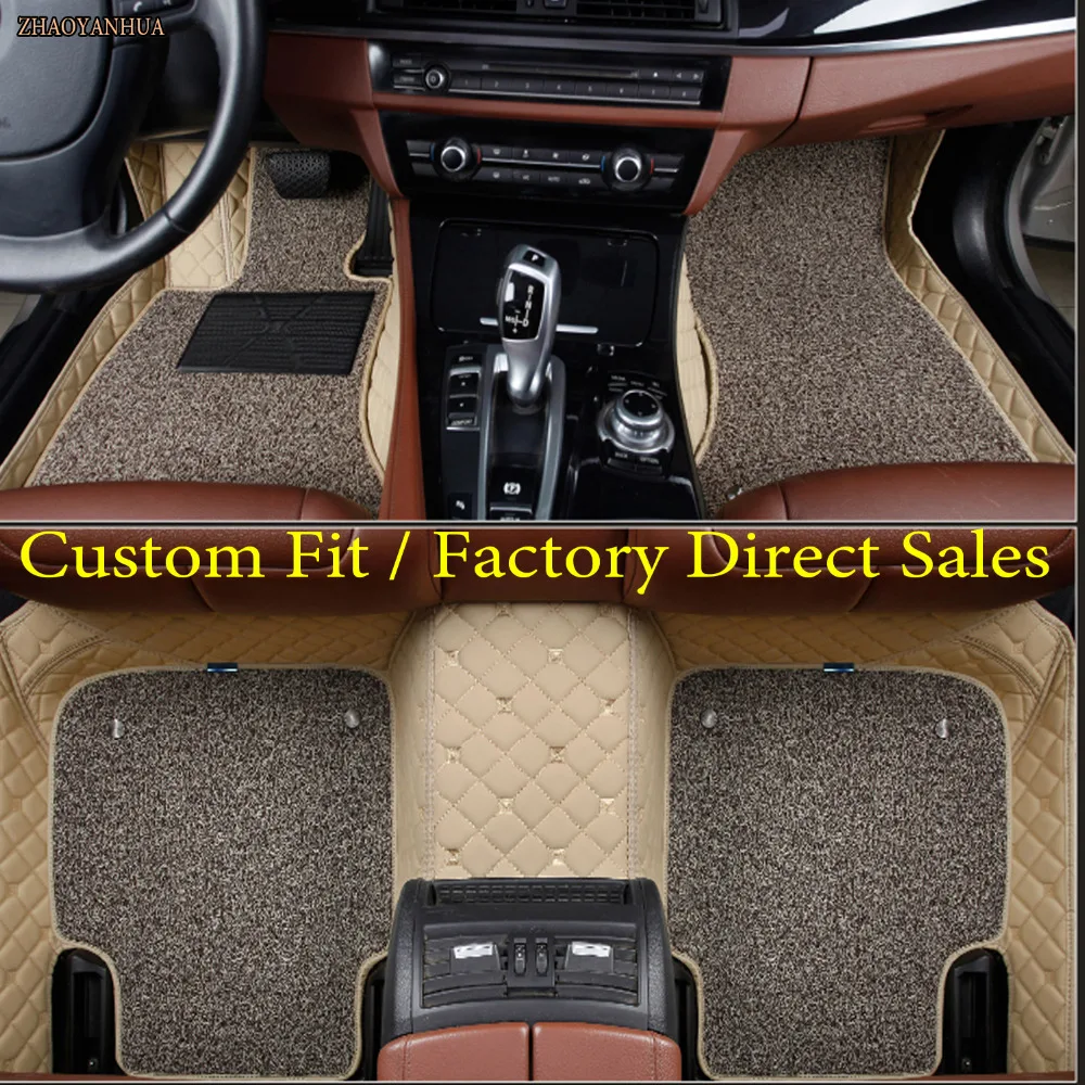 ZHAOYANHUA Car Floor Mats For Toyota Highlander Camry Prado RAV4 Corolla Yaris 5D Car Styling 
