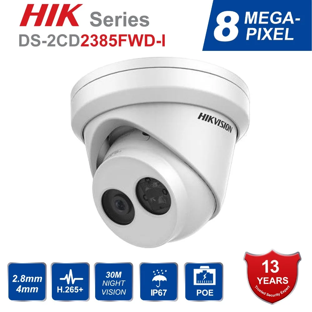 

Hikvision 8MP DS-2CD2385FWD-I IP Camera POE Outdoor Video Surveillance Camera met 30m IR Ingebouwde Sd-kaartsleuf & H.265